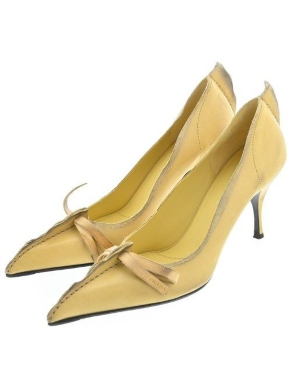 Prada Pumps Heel Yellow